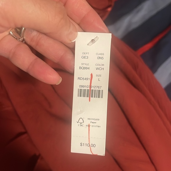 Jcrew burgundy cover up open on side includes earrings - Picture 5 of 5